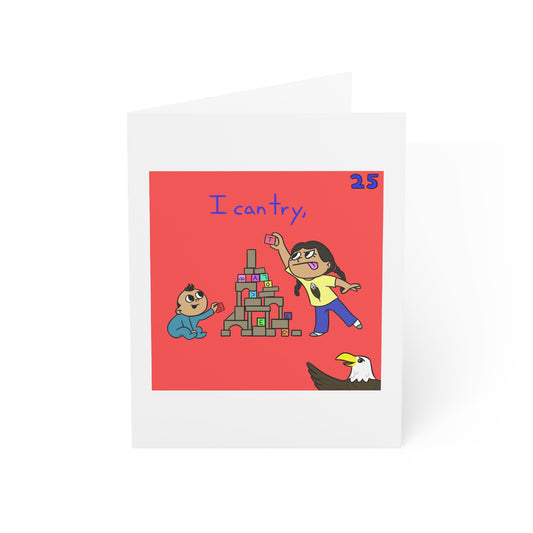 ITBOM TRY BOSS Folded Thank You Notes / Greeting Cards (1, 10, 30, And 50pcs)