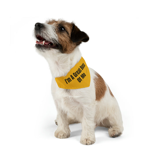 ITBOM YELLOW DOG Boss Pet Bandana Collar