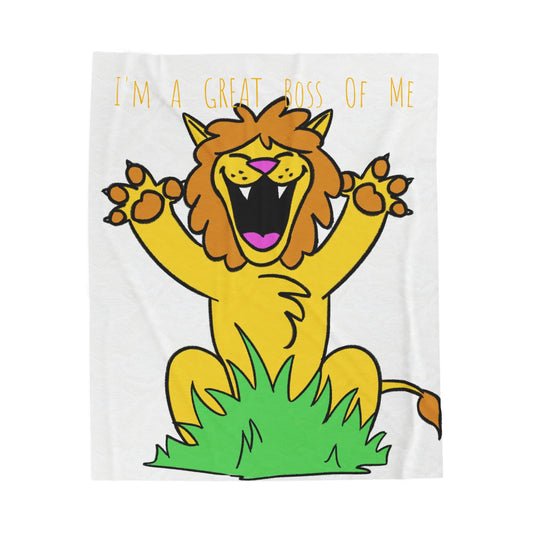 ITBOM LION BOSS Velveteen Plush Blanket