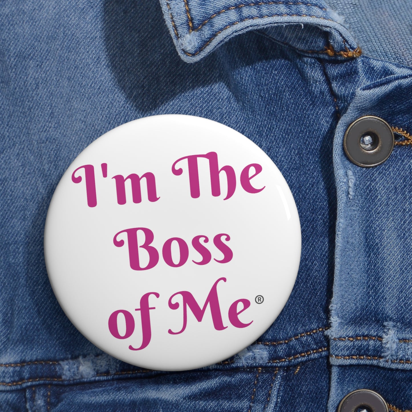 ITBOM ME BOSS Custom Pin Buttons in 3 Sizes