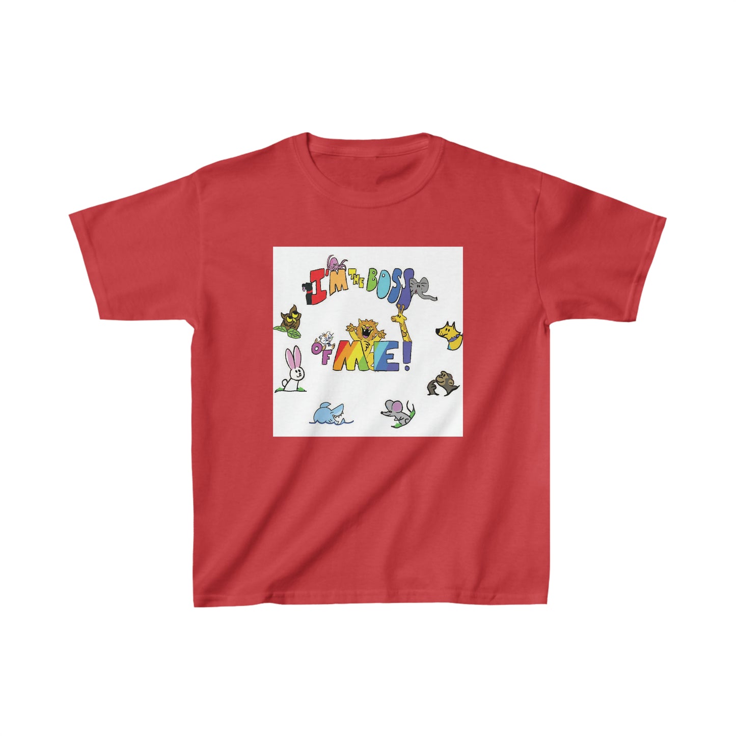 ITBOM Animals - Boss Big Kids Regular Fit Heavy Cotton Short Sleeve Tee XS-XL in 7 different Boss-Some colors