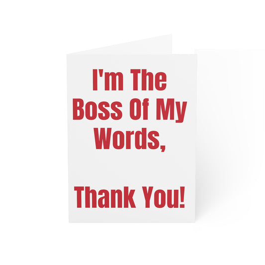 ITBOM Thank You & Greeting Cards (1, 10, 30, And 50pcs) Red Words