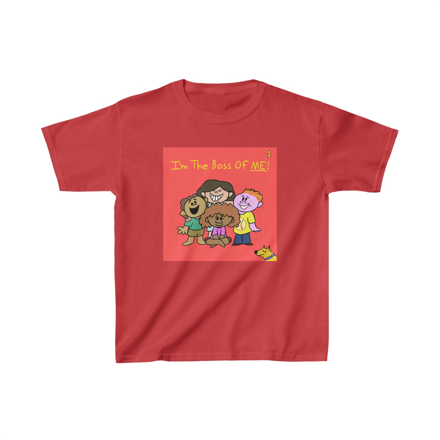 ITBOM Kids - Dog Boss Big Kids Regular Fit Heavy Cotton Short Sleeve Tee XS-XL in 7 different Boss-Some colors