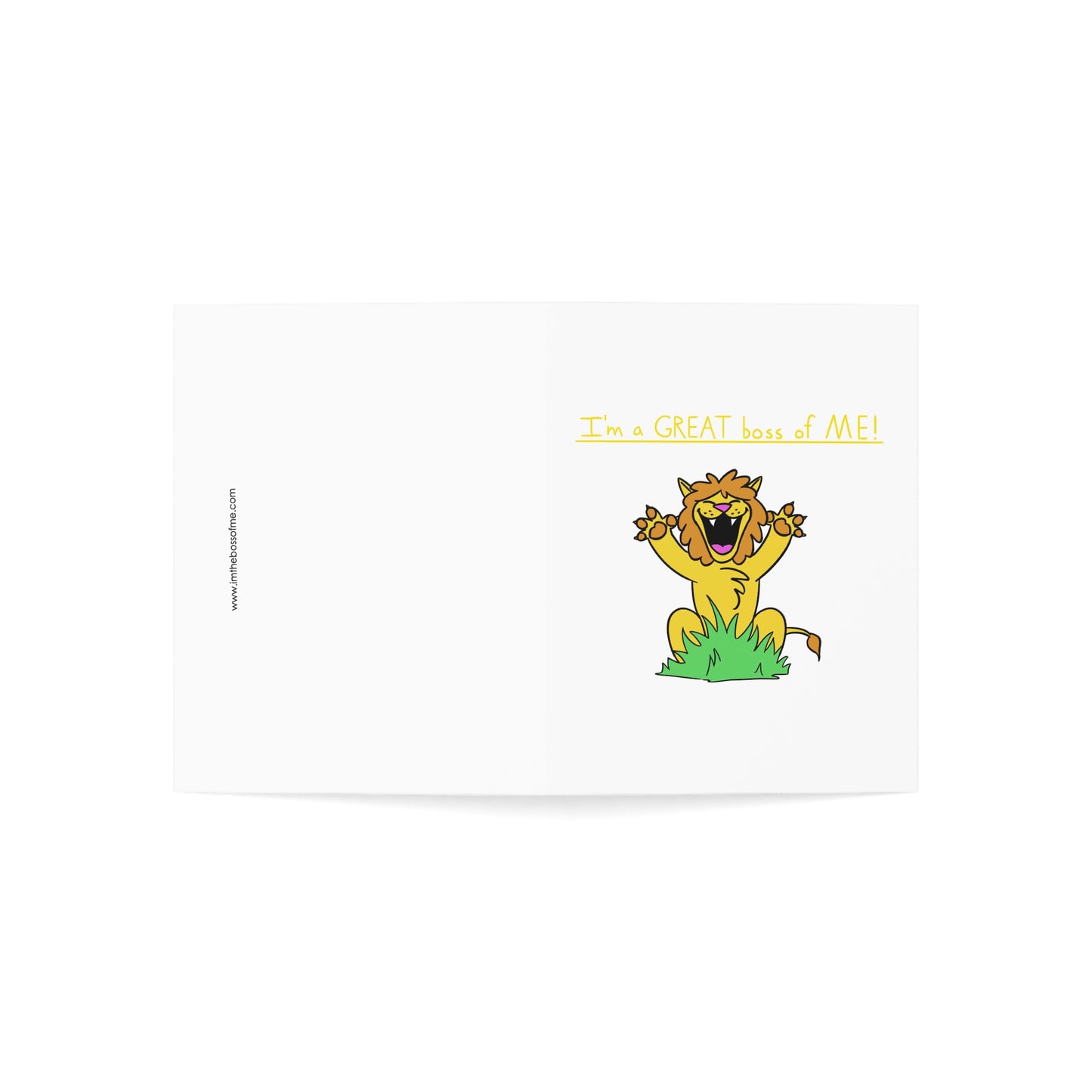 ITBOM LION BOSS Thank You Notes / Folded Greeting Cards (1, 10, 30, And 50pcs)