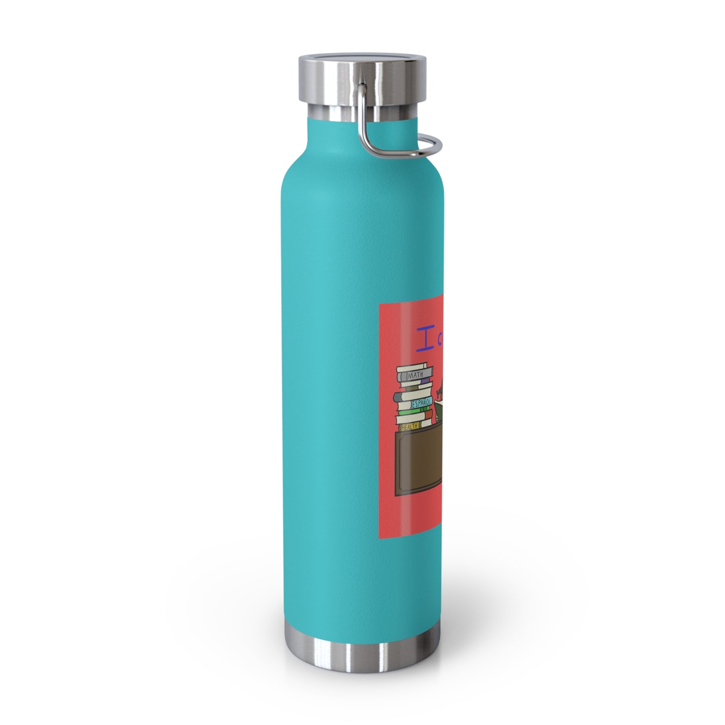 ITBOM I Can READ BOSS Copper Vacuum Insulated Bottle, 22oz - Book Worm Bookworm