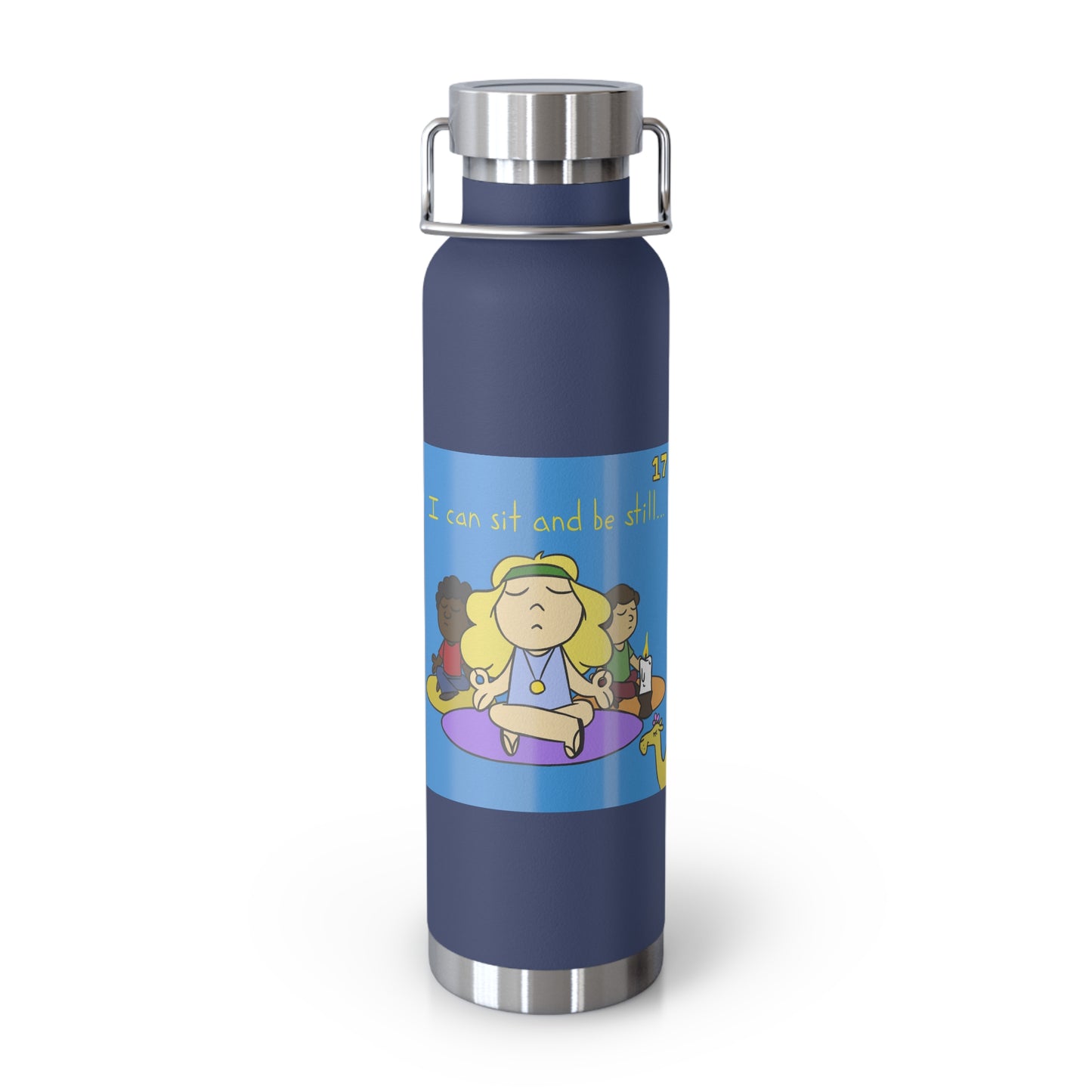 ITBOM I Can Sit and Be Still BOSS Copper Vacuum Insulated Bottle, 22oz - Yoga Camel