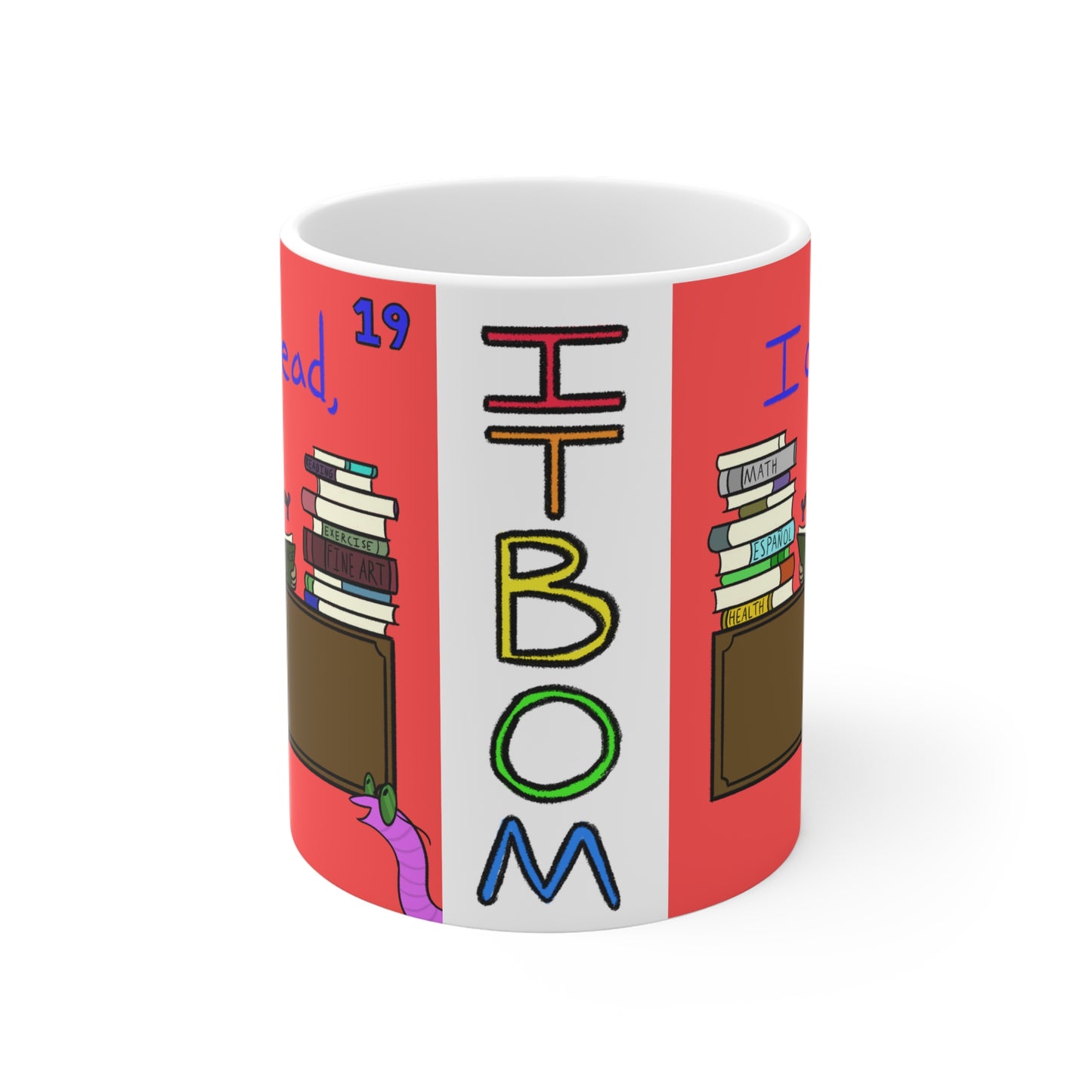 ITBOM READ BOSS Ceramic Mugs (11oz15oz20oz) Bookworm book worm