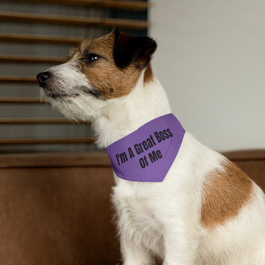 ITBOM PURPLE DOG Boss Pet Bandana Collar